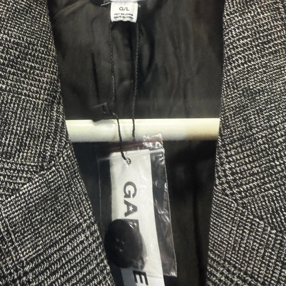 Garage Women's Gray/Black‎ Plaid Blazer